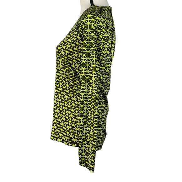 Under Armour Small Fitted HeatGear Top Long Sleeves V-Neck Stretch Geometric - Picture 5 of 8